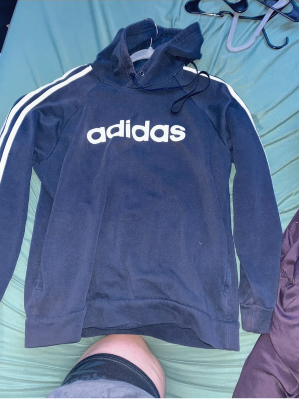 adidas Navy Crewneck Sweatshirt with White Logo